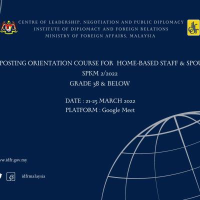 SPKM Pre-Posting Orientation Course for Home-Based Staff and Spouses 22022