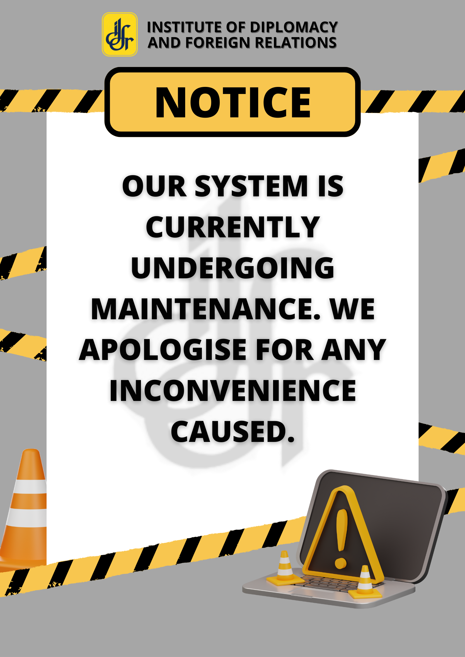 IDFR System Under  Maintenance