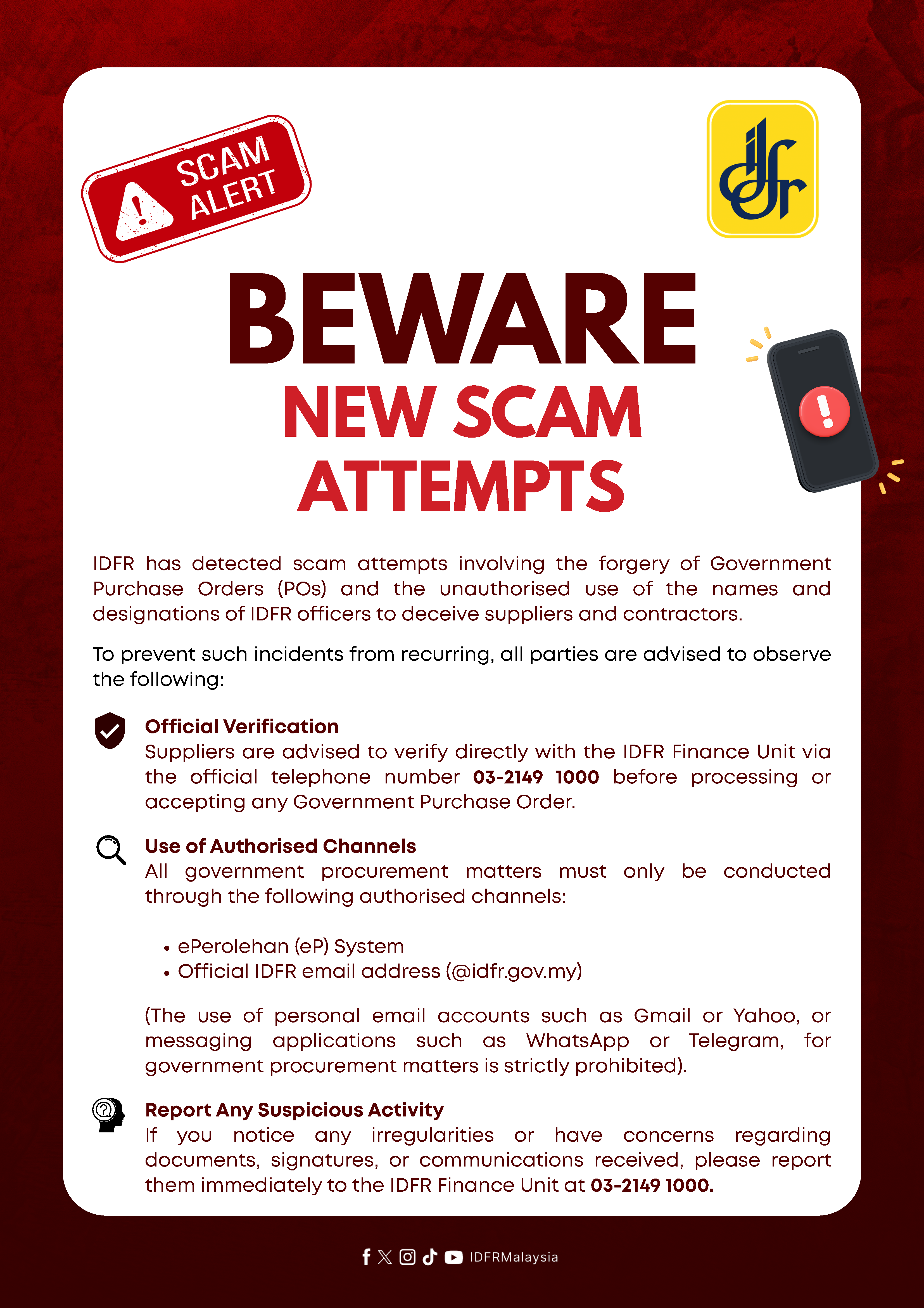 scam poster social media eng